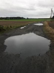 Droga w Szypłowie w złym stanie
