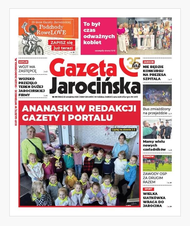 Ananasy z przedszkola „Jaś i Małgosia” odwiedziły redakcję „Gazety Jarocińskiej” i portalu jarocińska.pl — zdjęcie 2 z 8