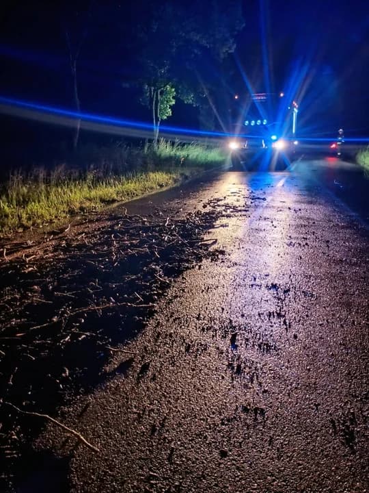 W nocy z soboty na niedzielę strażacy 16 razy usuwali skutki burzy, która przeszła nad Jarocinem i okolicą