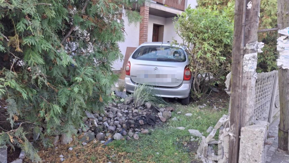 Zderzenie dwóch aut w Noskowie. Jedno zatrzymało się na terenie posesji