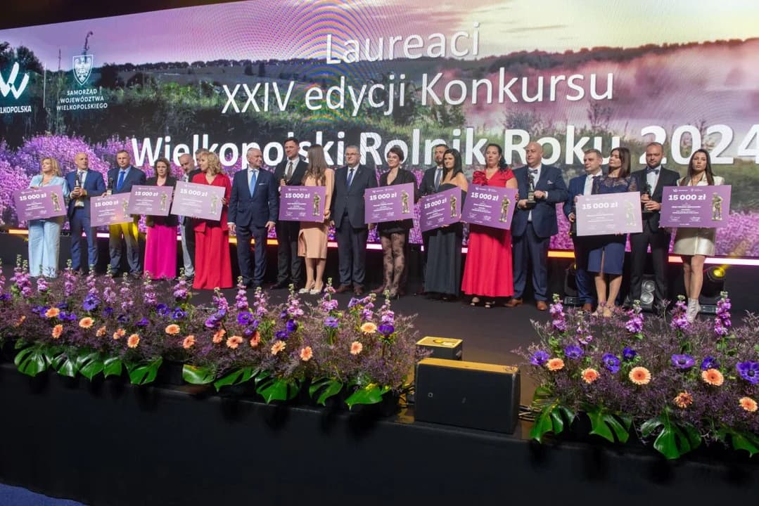 Rocznie produkują 1,8 mln brojlerów. Właściciele gospodarstwa w Kruczynie - Wielkopolskimi Rolnikami Roku 2024. Nominacja dla pszczelarza z Jarocina [ZDJĘCIA]