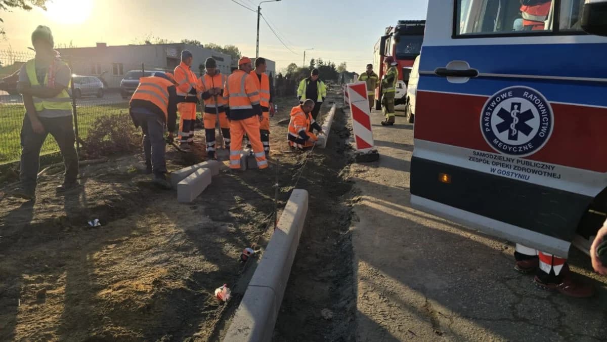 Volkswagenem uderzył w auto stojące na poboczu drogi w Goli — zdjęcie 3 z 3
