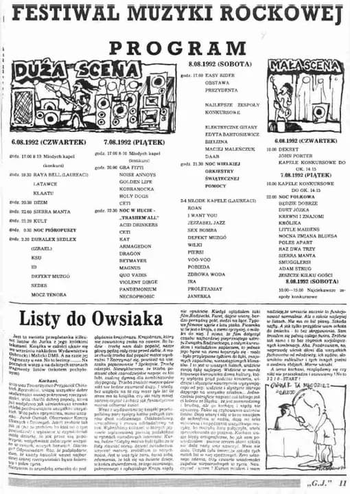Tak wyglądał Jarocin Festiwal 1992