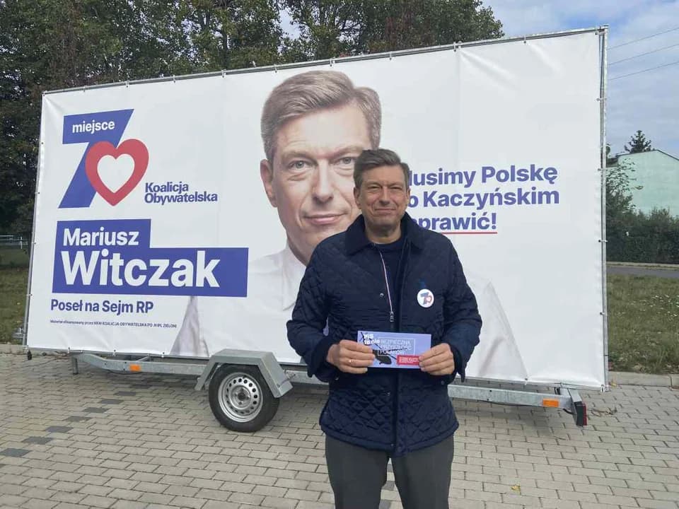 Poseł Mariusz Witczak zapraszał mieszkańców powiatu na wybory