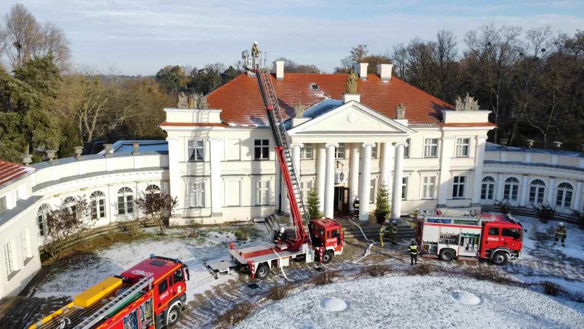 Podpalenie pałacu i ratowanie dwóch nieprzytomnych osób. Co się działo w muzeum w Śmiełowie? — zdjęcie 3 z 14