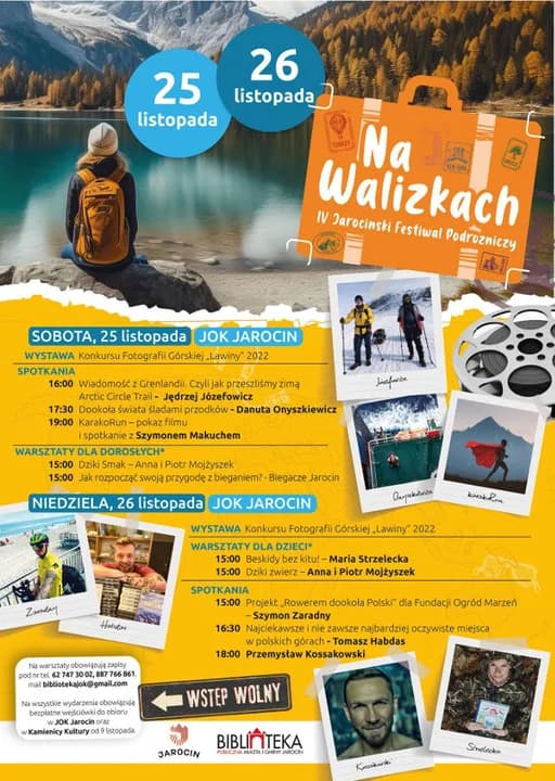 "Na walizkach". IV Festiwal Podróżniczy w Jarocinie. Z Przemkiem Kossakowskim na finał — zdjęcie 2 z 2