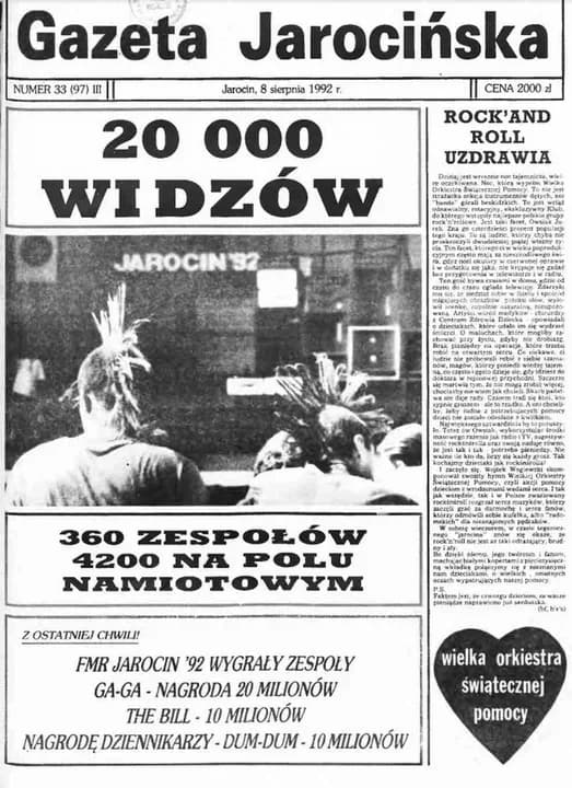 Tak wyglądał Jarocin Festiwal 1992