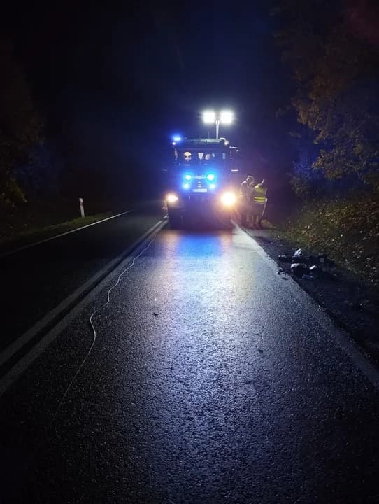 Śmiertelne potrącenie rowerzysty na DW w Bachorzewie