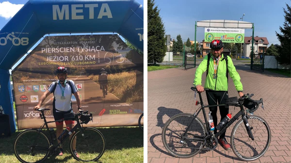 Jacek Andrzejczak rowerem pokonał 1.008 km. Wystartował w Bałtyk - Bieszczady Tour