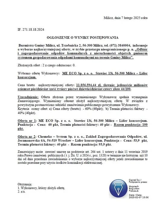 Umowa między WCR a Me Eco — zdjęcie 1 z 7