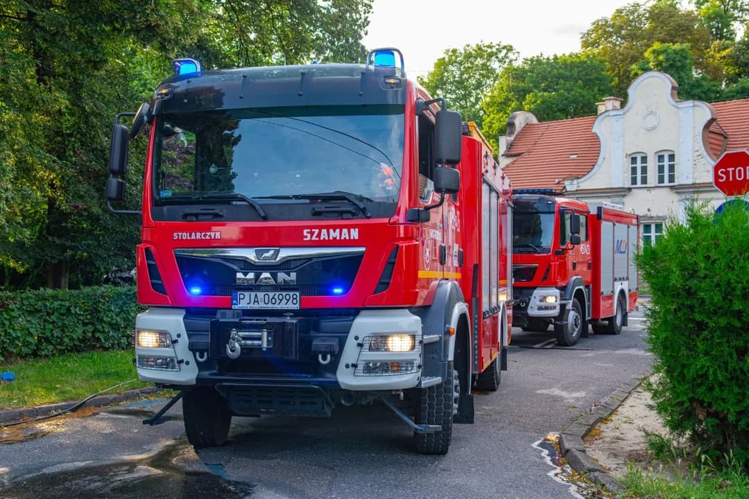Pożar volkswagena. W aucie była kobieta z dziećmi — zdjęcie 3 z 11