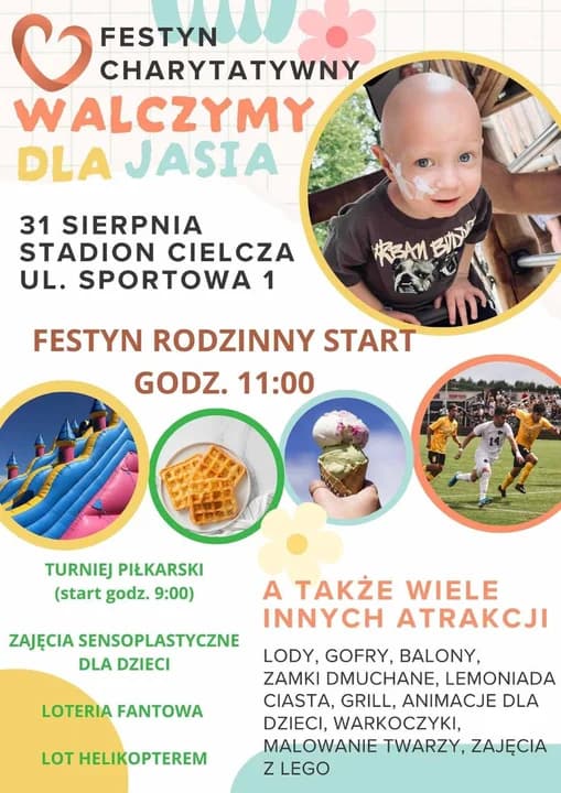 Wspomóżmy walkę 3-letniego Jasia Adamkiewicza z Jarocina. W sobotę festyn w Cielczy — zdjęcie 2 z 4
