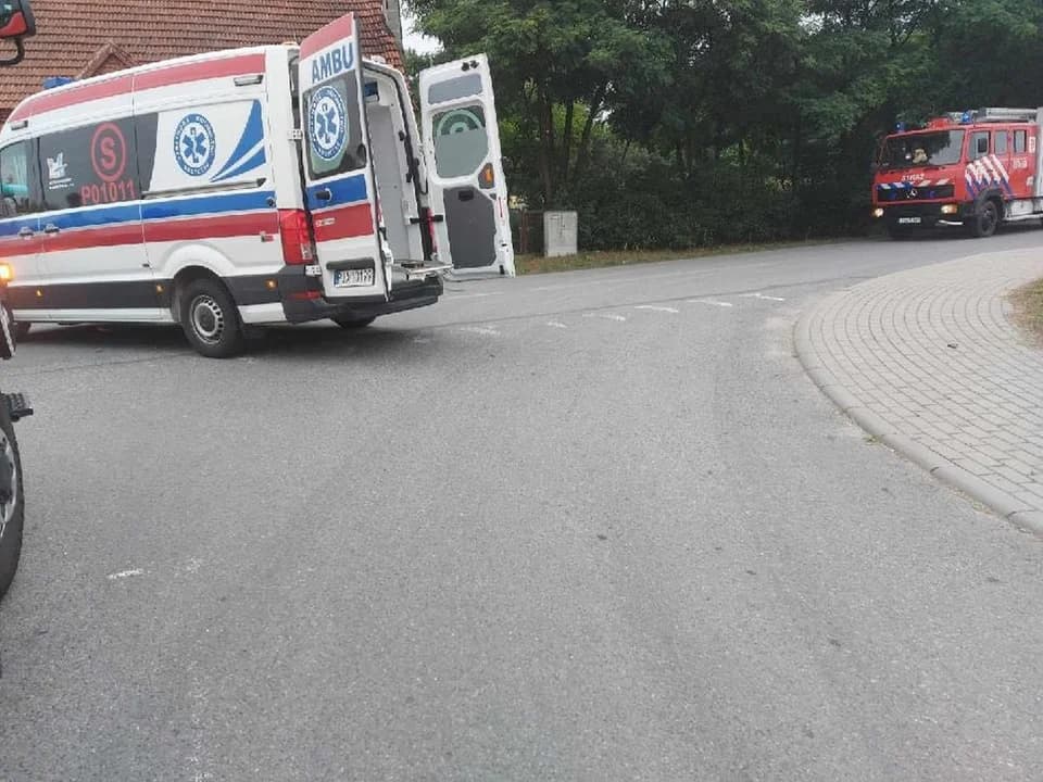 Potrącenie rowerzysty w Ludwinowie