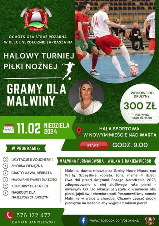 Zagrają turniej dla Malwiny. Strażacy z OSP Klęka zapraszają — zdjęcie 2 z 3