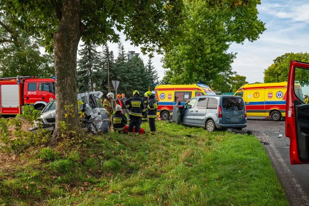Wypadek w Chrzanie w gminie Żerków. Jedna osoba jest poszkodowana [ZDJĘCIA, AKTUALIZACJA] — zdjęcie 6 z 11