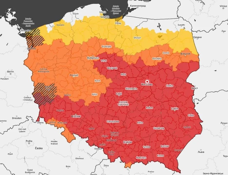 Ekstremalne upały i burze - ostrzeżenie IMGW — zdjęcie 6 z 7