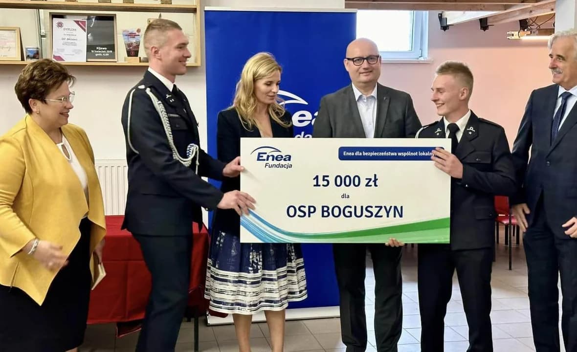 Strażacy z Boguszyna otrzymali kasę z Fundacji ENEA