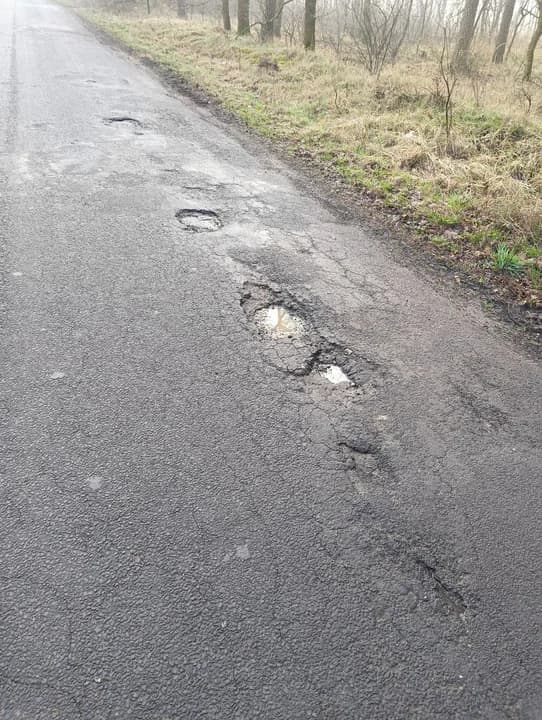 Tak wygląda droga Cząszczew - Cielcza