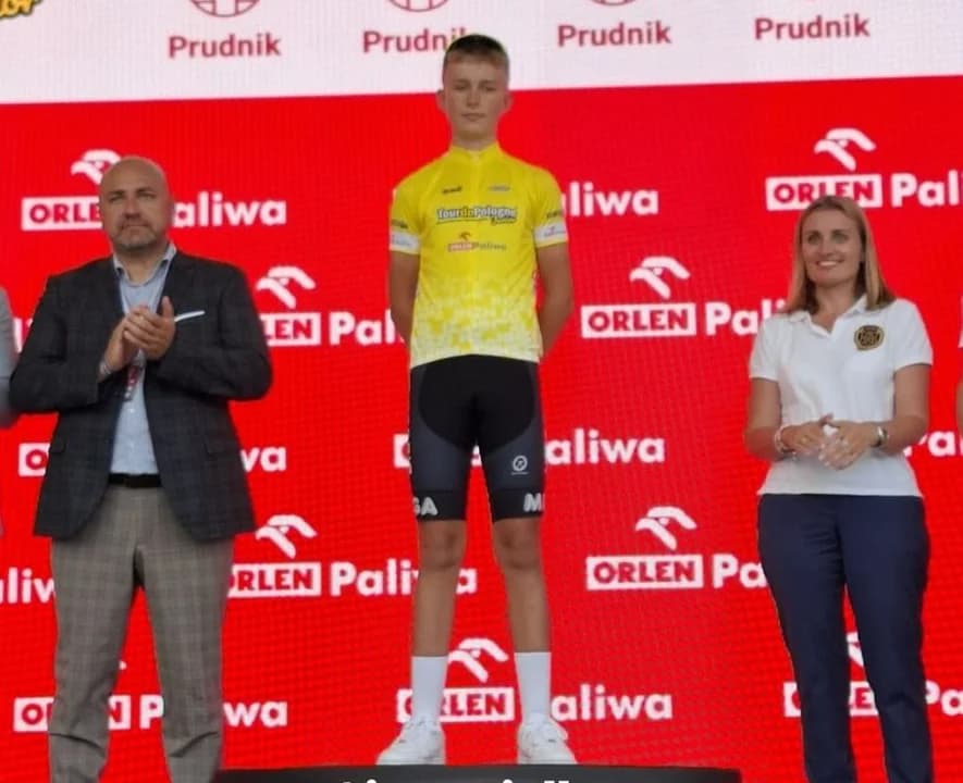 Jakub Grygiel - lider wyścigu młodzików — zdjęcie 3 z 4