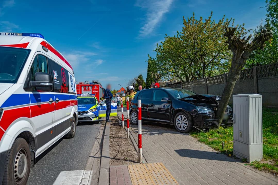 W Wielkanoc strażacy gasili... lodówkę w Witaszycach. W Poniedziałek Wielkanocny volkswagen uderzył w drzewo w Jaraczewie [ZDJĘCIA] — zdjęcie 5 z 25