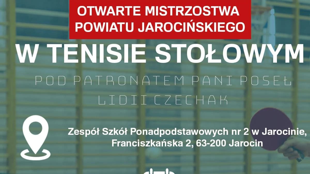 Patronat nad imprezą objęli poseł Lidia Czechak oraz Starostwo Powiatowe w Jarocinie