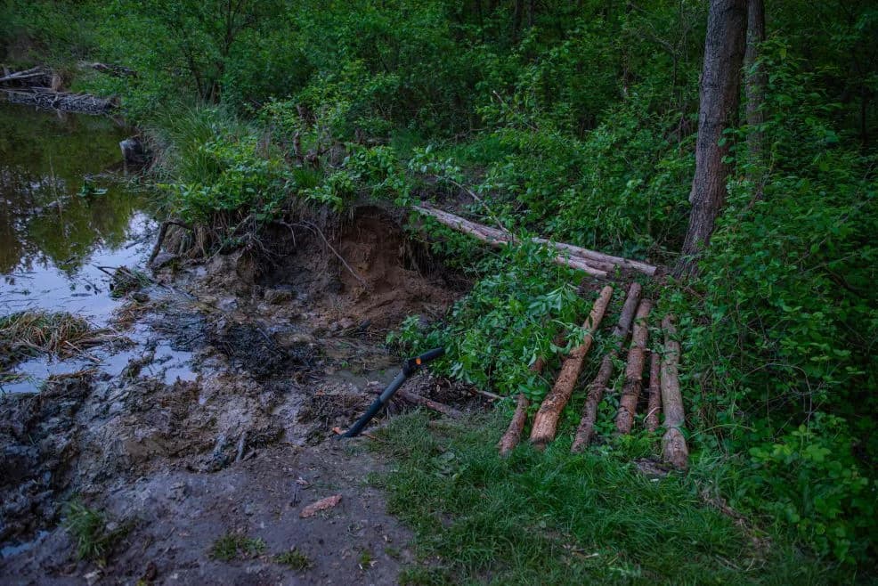 Przerwany zbiornik wodny pomiędzy Wilkowyją a Bachorzewem