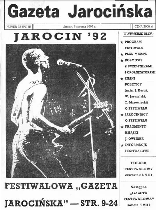 Tak wyglądał Jarocin Festiwal 1992