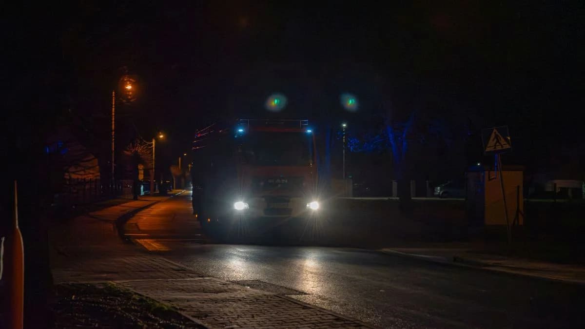 Pożar hali produkcyjnej w Golinie