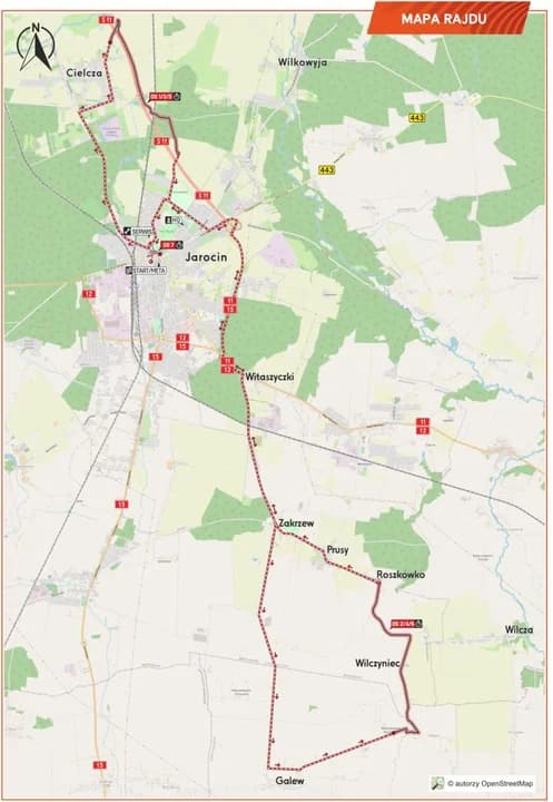 Mapa Rally and Race 2. Rajdu Jarocińskiego