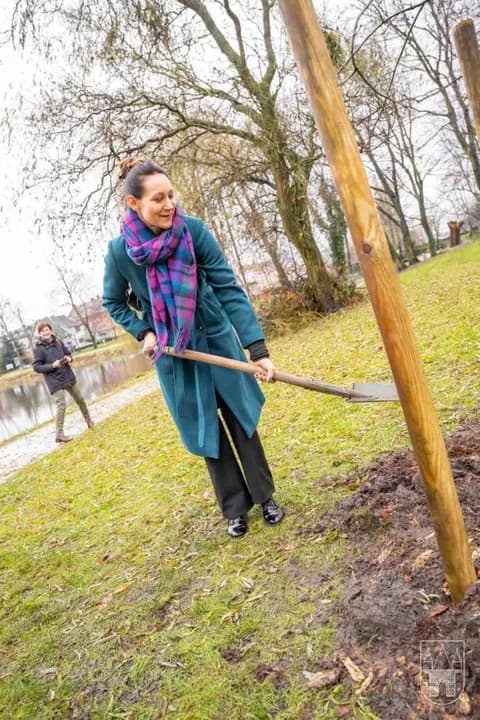 Dąb Eugeniusz został posadzony w parku Radolińskich w Jarocinie — zdjęcie 4 z 14