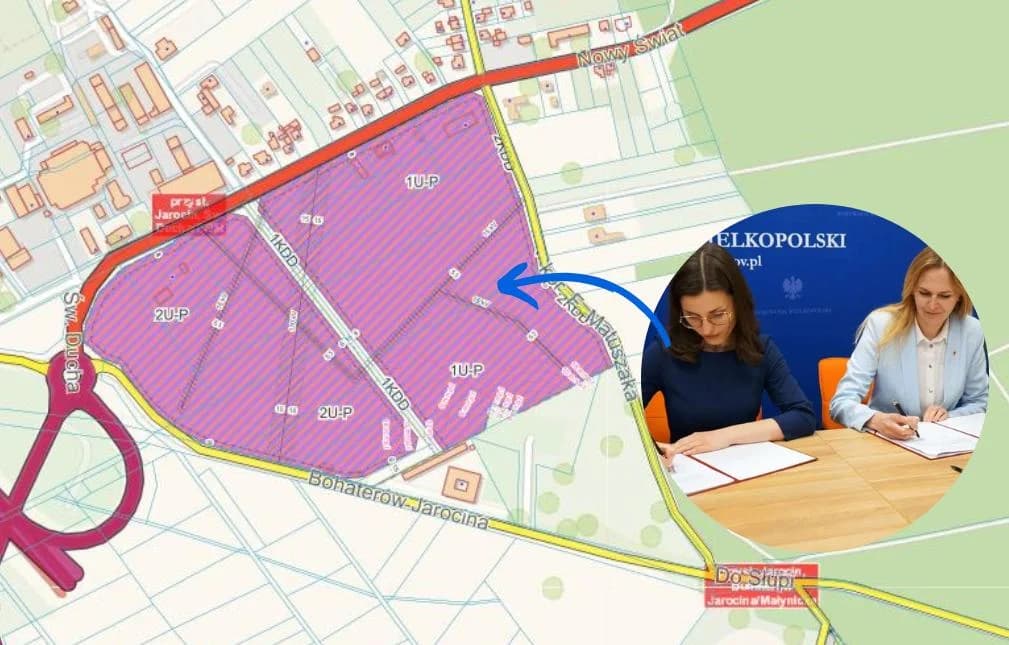 Umowa na dofinansowanie drogi do terenów inwestycyjnych w Jarocinie — zdjęcie 1 z 6