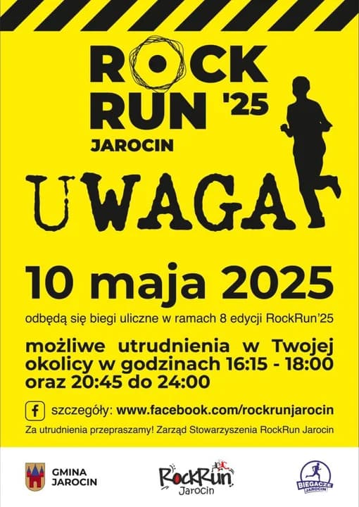 RockRun po raz ósmy w Jarocinie. Organizatorzy zapowiadają na sobotę sporo utrudnień na terenie miasta. ZOBACZ mapę — zdjęcie 4 z 7