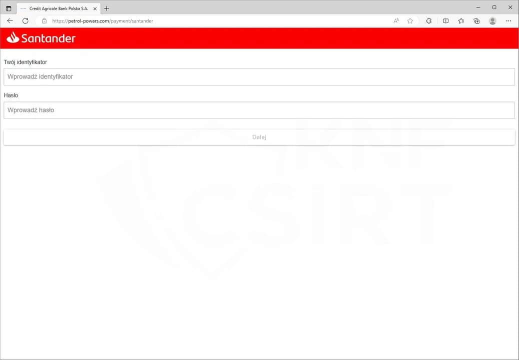 Cyberprzestępcy poszywają się także pod Santander Bank Polska.