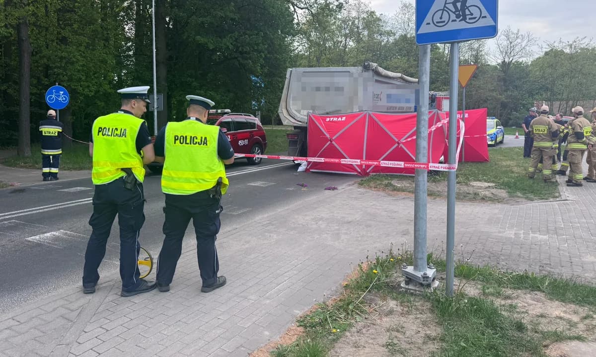 Śmiertelne potrącenie rowerzystki — zdjęcie 1 z 3