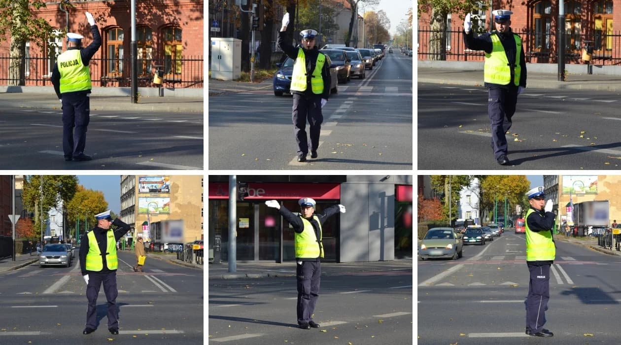 Policjant kieruje ruchem. Jak się zachować? [ZDJĘCIA i FILM]