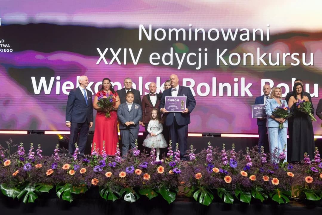 Rocznie produkują 1,8 mln brojlerów. Właściciele gospodarstwa w Kruczynie - Wielkopolskimi Rolnikami Roku 2024. Nominacja dla pszczelarza z Jarocina [ZDJĘCIA]
