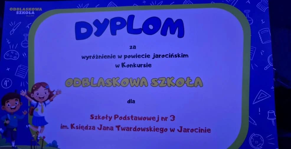 "Trójka" z Jarocina wyróżniona w konkursie "Odblaskowa Szkoła" — zdjęcie 3 z 7