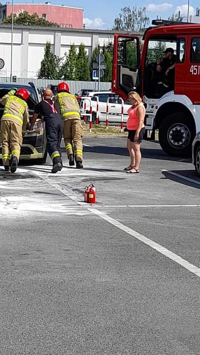 Pożar samochodu w centrum Jarocina