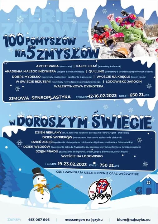 Zbliżają się ferie zimowe. Zobacz propozycje dla dzieci i młodzieży na Ziemi Jarocińskiej — zdjęcie 3 z 9
