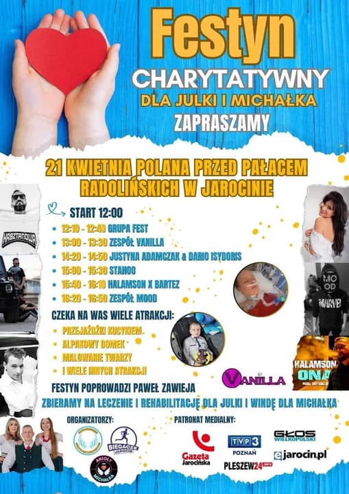 Julia potrzebuje rehabilitacji, a Michałek - windy. Będzie okazja, aby im pomóc