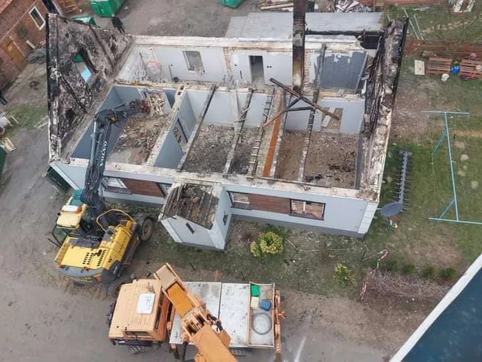 Pożar domu w Łuszczanowie. Ruszyła zbiórka na rzecz pogorzelców [ZDJĘCIA]