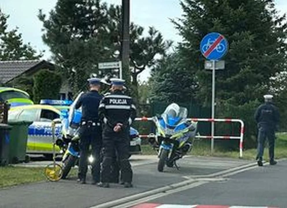 Potrącenie rowerzysty na ulicy Żerkowskiej w Jarocinie