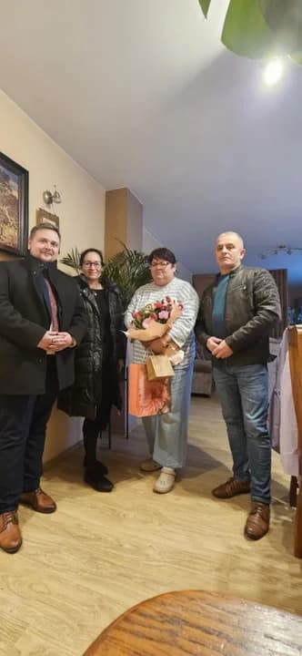 Burmistrz Jaraczewa podziękował za współpracę byłemu przewodniczącemu rady i wiceburmistrz