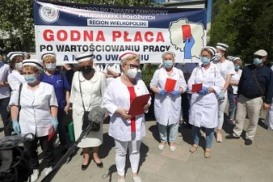 Kolejny raz jarocińskie pielęgniarki wyjechały na protest do Warszawy