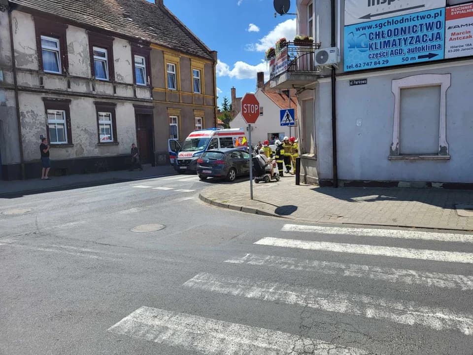 Potrącenie rowerzystki na ul. Świętego Ducha w Jarocinie