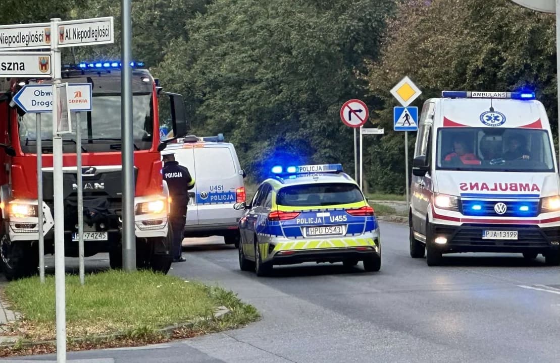 Zderzenie mercedesa i toyoty w Jarocinie