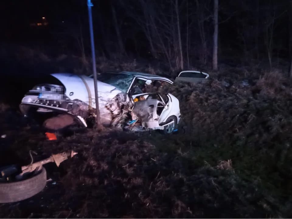 Mieszkaniec Jarocina ranny w wypadku na DK 15 w Miąskowie [ZDJĘCIA]