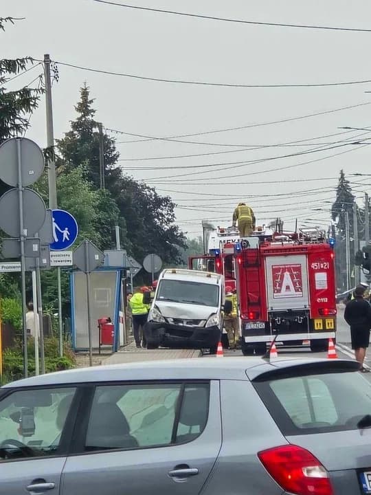 Kolizja na ul. Wrocławskiej w Jarocinie