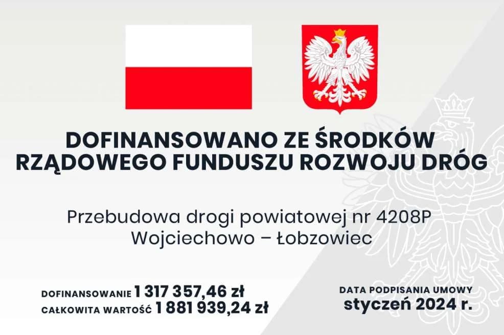 Przebudowa drogi powiatowej Wojciechowo - Łobzowiec — zdjęcie 2 z 6