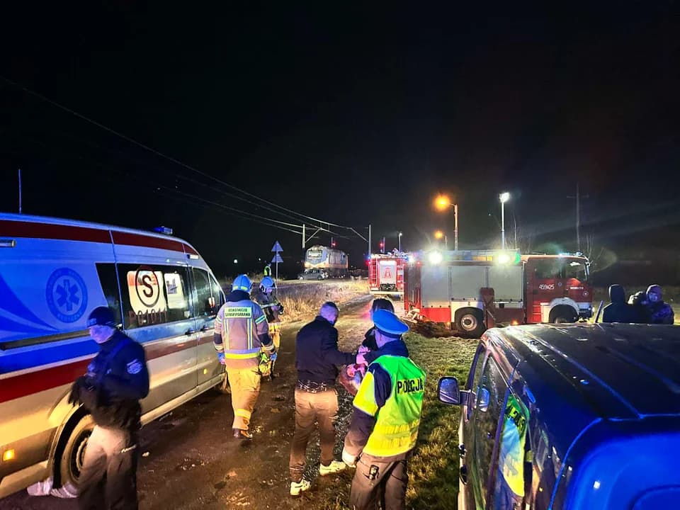 Wypadek na przejeździe kolejowym w Witaszycach